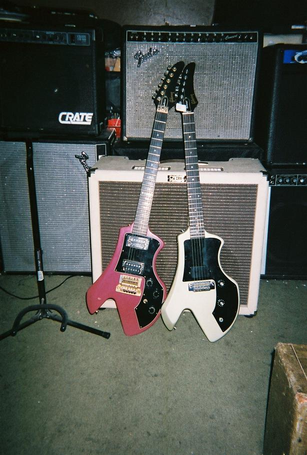 two butt-ugly Gibson losers from the '80's