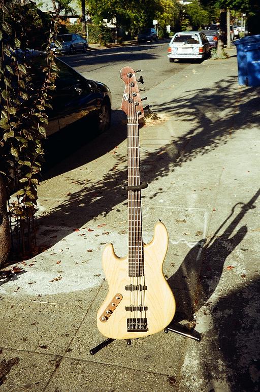 Sub custom lefty 5 string J-bass w' solid rosewood neck