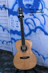 King "000-45" solid rosewood $650