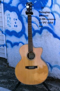 Swinging Johnson J-200 cutaway w/PU & solid top