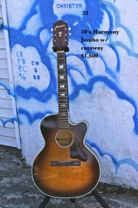 50's Harmony Jumbo w/cutaway $1600