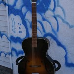 1950s Harmony f-hole reset neck w' high angle to drive top $350