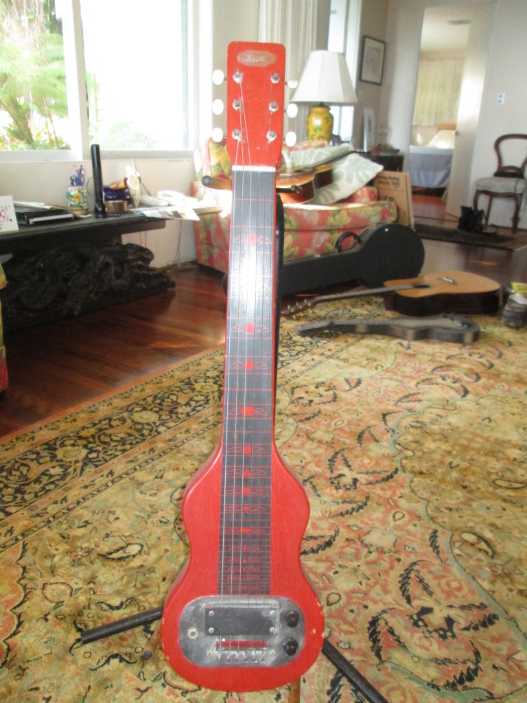 '50s red Supro Lap Steel serial 219611 $500