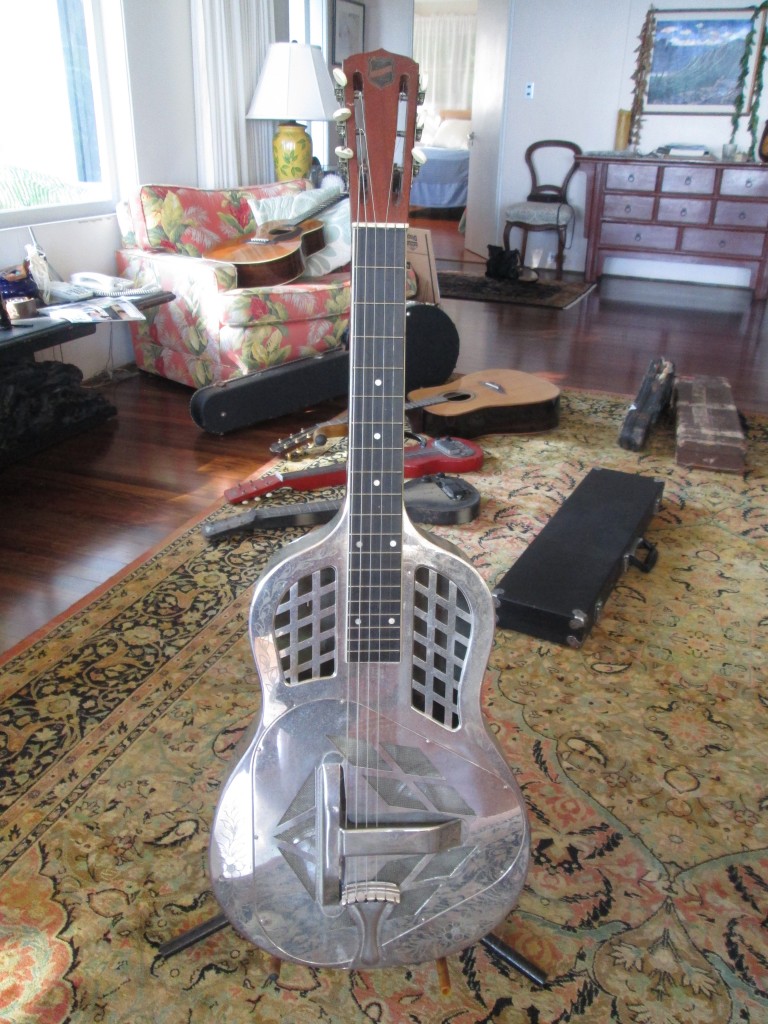 National Tricone Style 2 circa 1928 serial 2074 square neck w' rose engraving $4200
