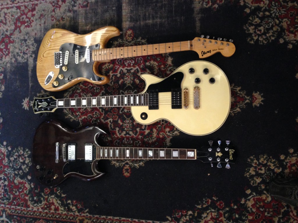 Pre-lawsuit Ibanez Strat, SG, LP Custom, 800, 600, 600 respectively