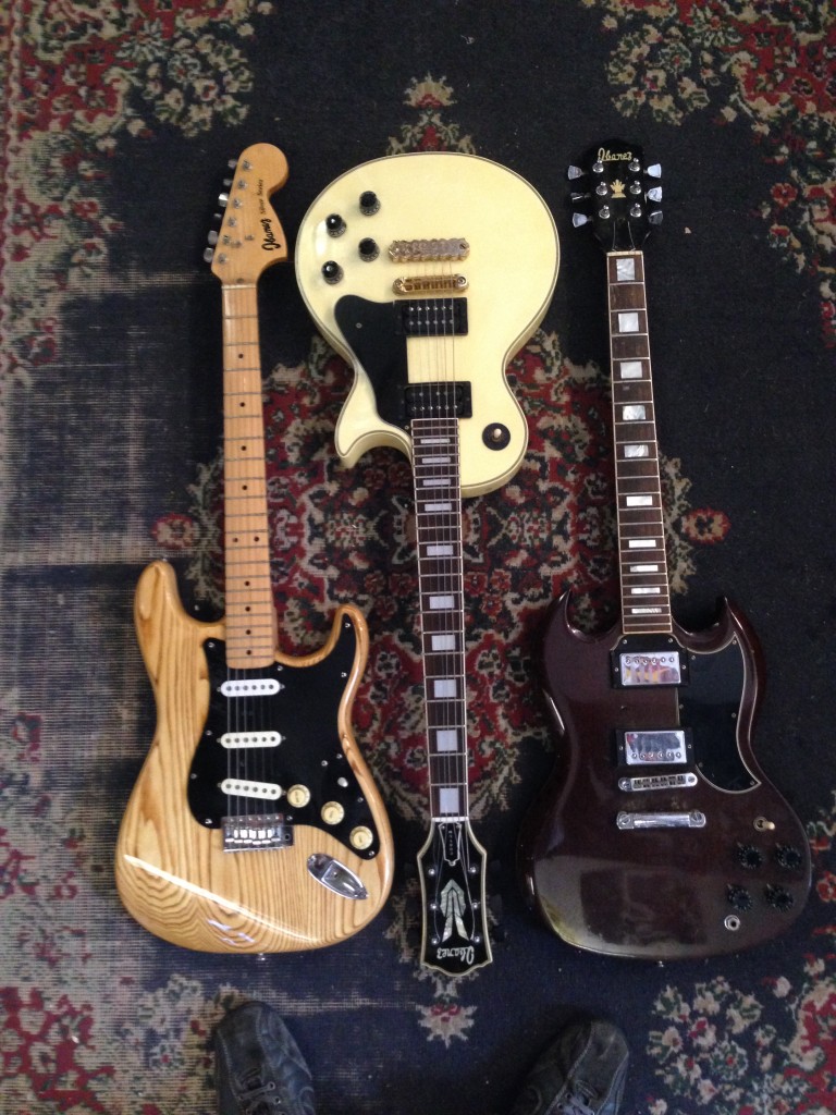 Pre-lawsuit Ibanez Strat, SG, LP Custom, 800, 600, 600 respectively