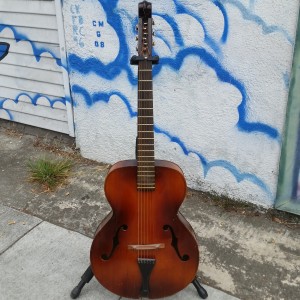 Weird 17" Cello-Guitar scroll head 1940's