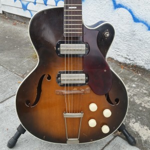 50's Harmony like "Gibson ES-175" - P-90 sound. Reset straight neck low action. $1600