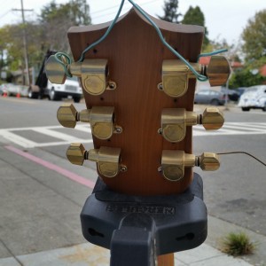 60's Kay X braced dreadnought like Elmo James guitar - solid  spruce. Reset w pin bridge $400 