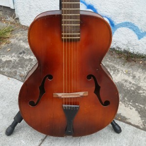 Weird 17" Cello-Guitar scroll head 1940's