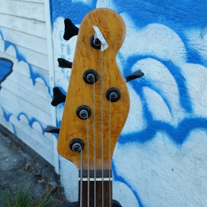 Subway custom 5 string Tele bass super flame top, Birdseye maple Mark Johnson neck Alembic pickups Bartolini preamp $900