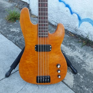 Subway custom 5 string Tele bass super flame top, Birdseye maple Mark Johnson neck Alembic pickups Bartolini preamp $900