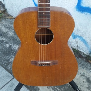 1964 Harmony 000-17 all mahogany pin bridge neck reset $350