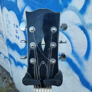 Psychedelic hippy guitar like Gibson ES-330 made in Japan circa 1970 good gears and bridge $350