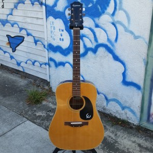 1970 Japanese Epiphone D-18 Bone compressed saddle  with pickups $250