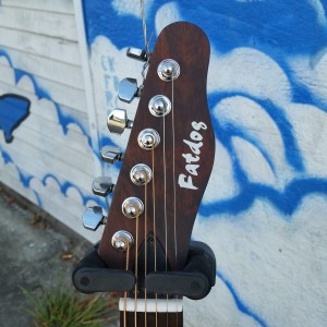 Ugly FatDog bowl back with tele neck with pickups electric acoustic $250