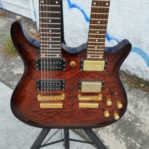 Weird and useless fancy 6 sting and 7 string double neck could be 6 string and 12 string $600