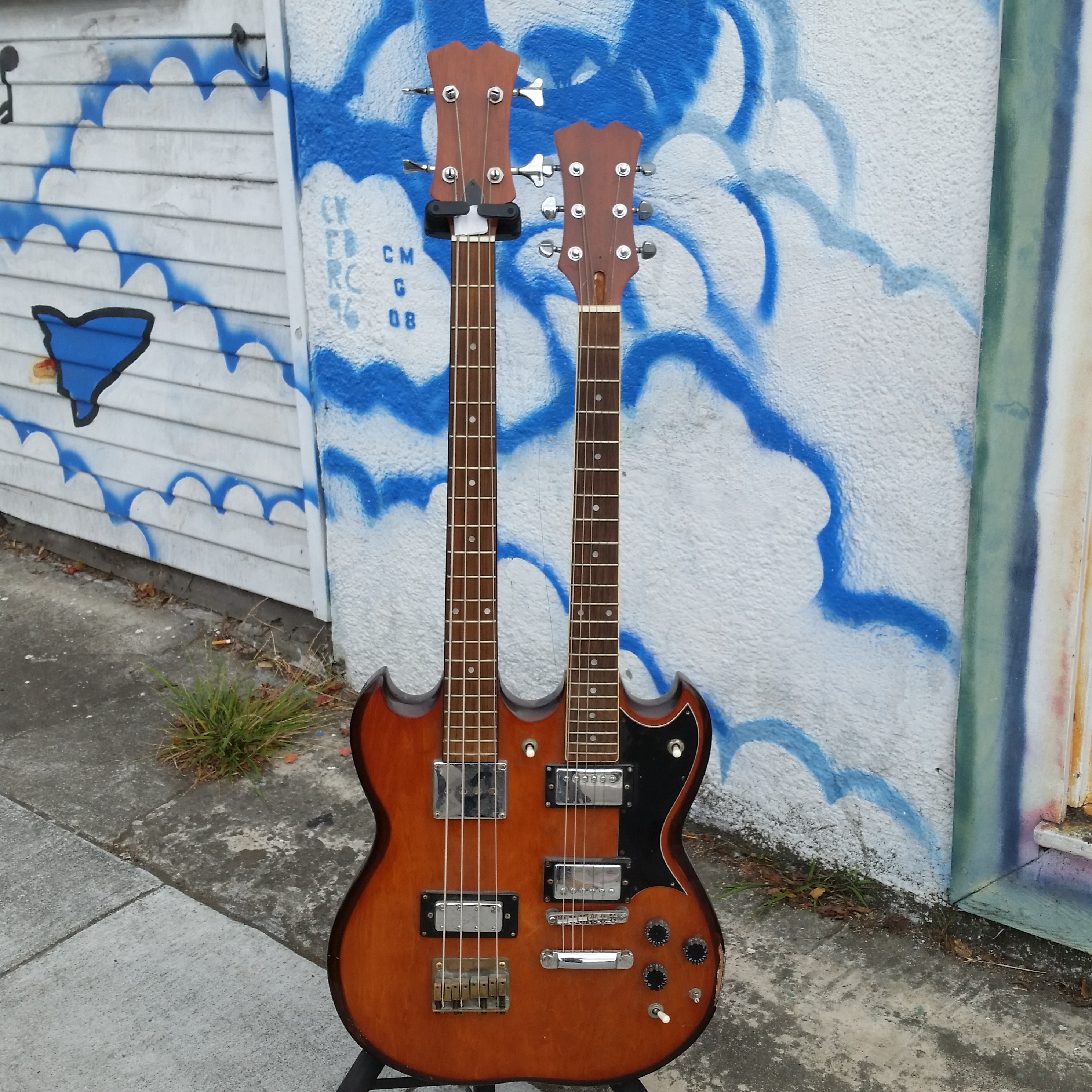 Old double neck could be made to 6 string + Baritone $350