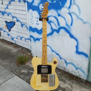 70's Fender Tele by Barry Groupp. The myth goes Fender contracted Mr. Groupp to build a preamp + specter fan 50's Tele it was a bad idea.