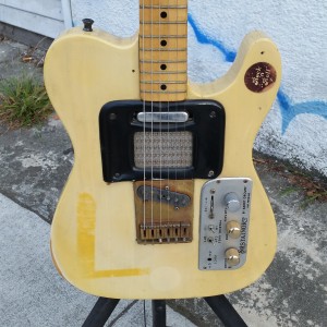 70's Fender Tele by Barry Groupp. The myth goes Fender contracted Mr. Groupp to build a preamp + specter fan 50's Tele it was a bad idea.